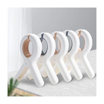 Klemmen 6 stuks - Wasknijpers - 6 stuks - Wit en blauw 100% kunststof en dus roestvrij | Laten geen afdrukken achter