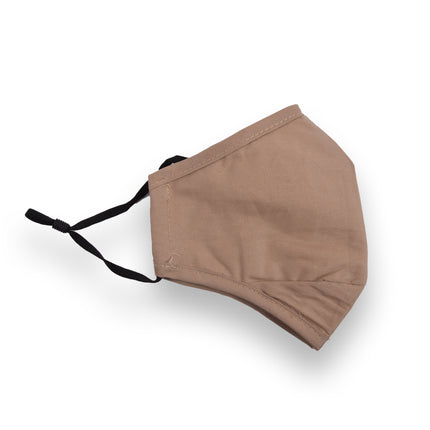 Stijlvolle Wasbare Mondkapjes Beige- Masker Gezichtsmasker met Oorlus - Fashion Bloem Design – 24x15.5cm