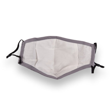 Stijlvolle Wasbare Mondkapjes Grijs - Masker Gezichtsmasker met Oorlus - Fashion Bloem Design – 24cm x 15.5cm
