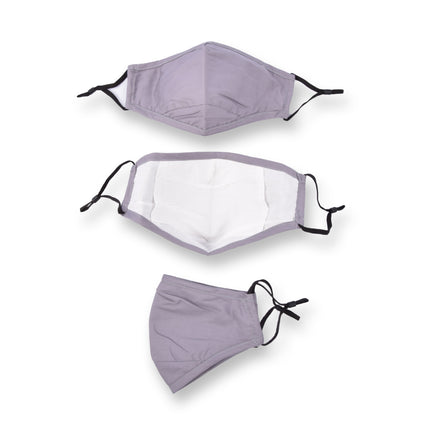 Modieus Grijze Katoenen Gezichtsmaskers | Set van 3 | 24cm x 15.5m | Geschikt voor Dames en Heren | Ideal voor Dagelijks Gebruik en Training