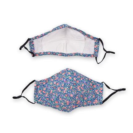 Charmant Blauw Mondkapje | 100% Katoen | Set van 2 | Herbruikbaar en Wasbaar | Comfortabel en Stijlvol | Geschikt voor Vrije Tijd en Beschermingsdoel 