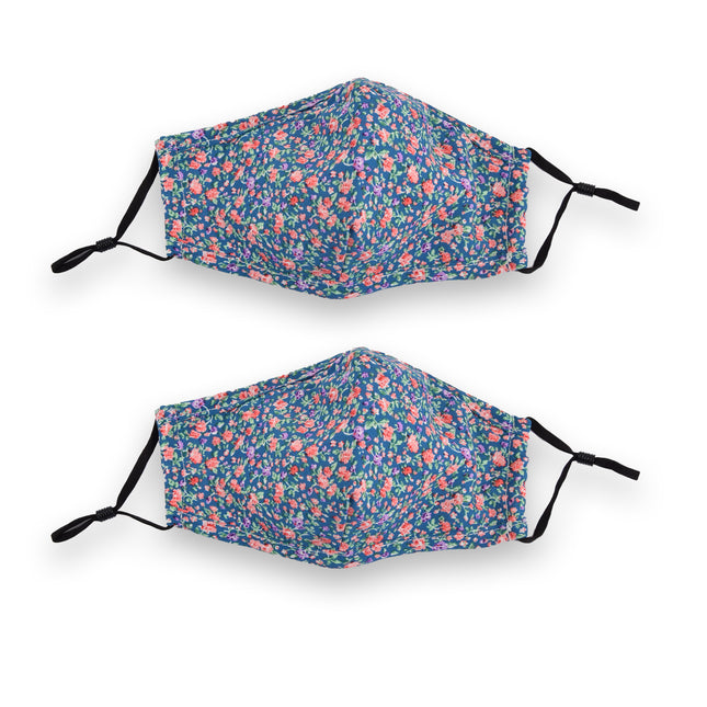 Charmant Blauw Mondkapje | 100% Katoen | Set van 2 | Herbruikbaar en Wasbaar | Comfortabel en Stijlvol | Geschikt voor Vrije Tijd en Beschermingsdoel 