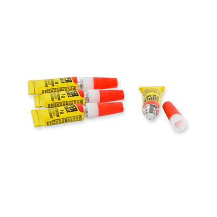 Sterke Secondelijm voor Knutselen en School - 26g - Super Glue - Rood & Geel - 4 Stuks Mini Lijm