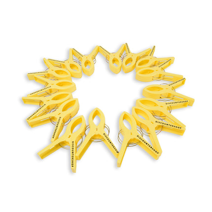 4 sets x 4 pcs | geel | Handdoekklemmen | Handdoekclips | plastic | Handdoekhaakjes | Handdoekknijpers | 15cm*10cm*3cm