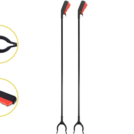 Set van 2 Grijpstokken 1 Meter - Ergonomische Lange Grijparmen voor Afval & Zwerfvuil - Afvalgrijpers voor Ouderen en Invaliden