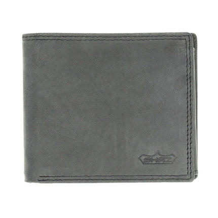 Buffelleer Portemonnee - RFID-Blocking - 7 Kaartvakken - Compact & Duurzaam - Met Ruim muntgeldvak - 9.5x11cm Zwart