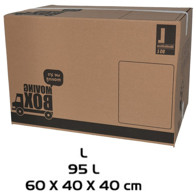 Verhuisdoos - 10 stuks - 95 liter - Professioneel, Stevig Verhuisdozen en stevig 60 x 40 x 40 cm - Large