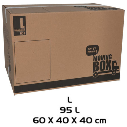 Verhuisdoos - 10 stuks - 95 liter - Professioneel, Stevig Verhuisdozen en stevig 60 x 40 x 40 cm - Large