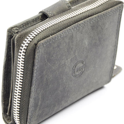 Portemonnee - portemonnee dames - portemonnee heren - portemonnee pasjes - Portemonnee creditcard - Portemonnee met creditcardhouder - creditcard portemonnee - Lederen portemonnee - Creditcardhouder - Grijs - RFID Protected Anti skim - 4E-401