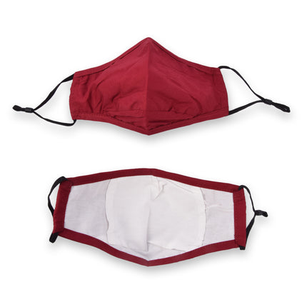 Rood Katoenen Herbruikbare Mondkapjes | Set van 2 | Modieus en Beschermend Gezichtsmasker | Uniseks Gebruik | Voor Bescherming Tegen Stof en Pollen
