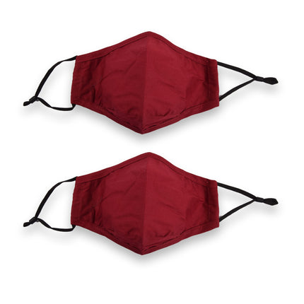 Rood Katoenen Herbruikbare Mondkapjes | Set van 2 | Modieus en Beschermend Gezichtsmasker | Uniseks Gebruik | Voor Bescherming Tegen Stof en Pollen