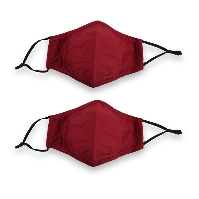 Rood Katoenen Herbruikbare Mondkapjes | Set van 2 | Modieus en Beschermend Gezichtsmasker | Uniseks Gebruik | Voor Bescherming Tegen Stof en Pollen