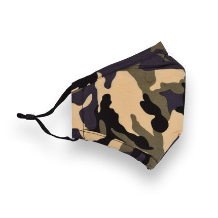 Camouflage Wasbare Mondkapjes van 100% Katoen - Comfort en Veiligheid - Lengte 24cm - Breedte 15.5cm - Wasbare Mondkapjes