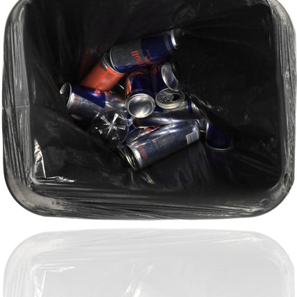 Prullenbak set van 3 - 18L Afvalscheidingsbakken met schommeldeksel - Zwart - 42x22x16 cm - Ideaal voor Afvalbeheer