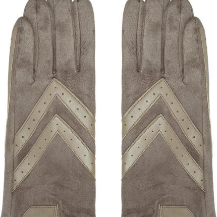 Handschoenen Dames Handschoenen Warm Touch Beige- Trendy handschoenen voor winter suède look- Touchscreen handschoenen