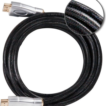 Club3D HDMI Ultra High Speed 2.0 Kabel - 48 GBPS - 3D - 4k@60Hz - 4k@120Hz - Full HD 3840 Pixels - Ethernet - Male to Male Cable - Voor TV/Beeldscherm/Tablet/DVD/Laptop/Macbook/PC/Xbox/Playstation/PS - Dun - Zwart - 3 Meter Kabel