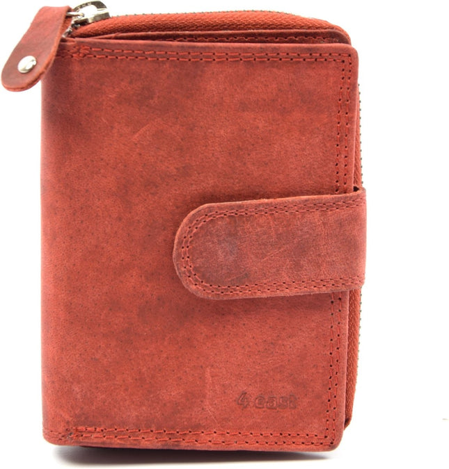 Portemonnee - portemonnee dames - portemonnee heren - portemonnee pasjes - Portemonnee creditcard - Portemonnee met creditcardhouder - creditcard portemonnee - Lederen portemonnee - Creditcardhouder - Rood - RFID Protected Anti skim - 4E-401
