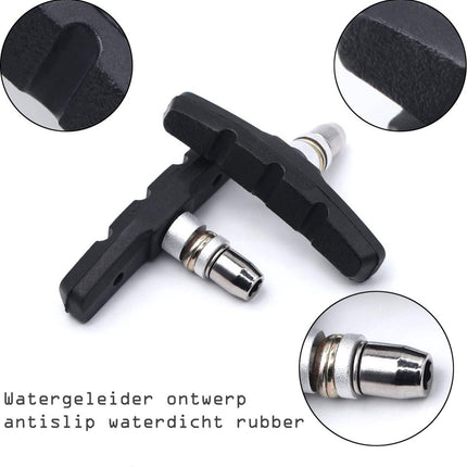 10 set Universele Rubberen Fiets V Remblokken Set - 10 Paar – 20 Stuks – 70mm | Rubber Remblokjes | Fietsen Remblok | Remblokkenset | Remblokset Geschikt voor Mountainbike, Stadsfiets, Vouwfiets en Tourfiets