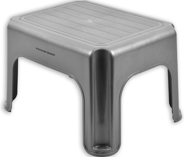 Opstapkrukje -Opstapkrukje/trappetje Grijs met anti-slip -120 kg - oppervlak 38 x 29 x 24cm
