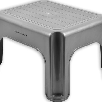 2 Stuks Opstapkrukje -Opstapkrukje/trappetje Grijs met anti-slip -120 kg - oppervlak 38 x 29 x 24cm