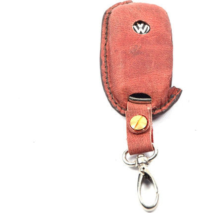 Handgemaakt Volkswagen Sleutel Cover | Lederen sleutelhoesje | beschermhoesje | autosleutel