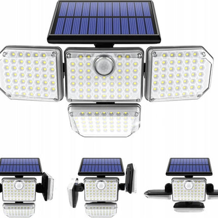 Automatische Solar LED lamp - 171 LED - Bewegingssensor - Zonne-energie - Tuinverlichting voor hek en wand