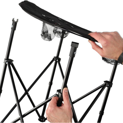 Picknicktafel Inklapbaar Ø 72,5 cm - Lichtgewicht Campingtafel met Bekerhouders & Hoes - Ronde Opvouwbare Tafel voor Binnen & Buiten