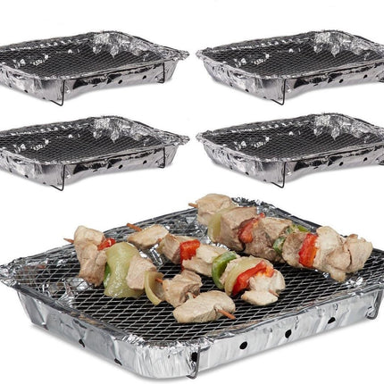 5 Stuks Barbecue - Instant - Wegwerp - Buiten barbecue - Tafel - Rooster - Balkon - Picknick - Barbecue accessoires - Grill - Barbecue kopen - Barbecuen - Barbecue saus -