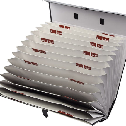 4 stuks Map Met Handvat - Bestandsmap - Sorteermap - Officemap - Documentenmap - Archiefkast/koffer 36x26x 10 cm - Kantoor - Map - Papier - Office - Kantoor accessoires - Office mapping - Bureau - Office mappen - Kantoorartikelen