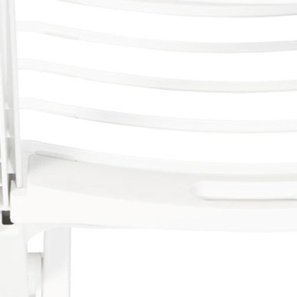 4 Stuks witte kunststof klapstoelen voor binnen of buiten | Wit | Tuinstoel | Bistrostoel | Balkonstoel | Opvouwbaar Campingstoel  | 46 cm x 41 cm x 78 cm
