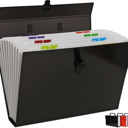 Map Met Handvat - Bestandsmap - Sorteermap - Officemap - Documentenmap - Archiefkast/koffer 36x26 x 6 cm - Kantoor - Map - Papier - Office - Kantoor accessoires - Office mapping - Bureau - Office mappen - Kantoorartikelen