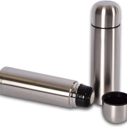 Luchtdichte Dubbelwandige RVS Thermosfles - Ideaal voor Buitenactiviteiten - Afmetingen: 34x9x9 cm - Inhoud: 1 liter