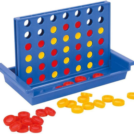 Vier op 'n Rij - Actiespel - 4 op een rij - Reiseditie - Kinderspel 4 op een rij 20 cm x 14.2cm x 5cm - 6 + kinderen LET OP REIS EDITIE - KLEINE FORMAAT