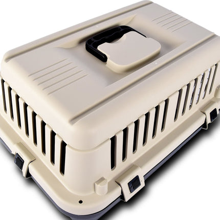 Katten- honden reismand | 33cm L x 50cm B x 33cm H | tot 12 kg | Kunststof | met Handvat en Handige Deuren