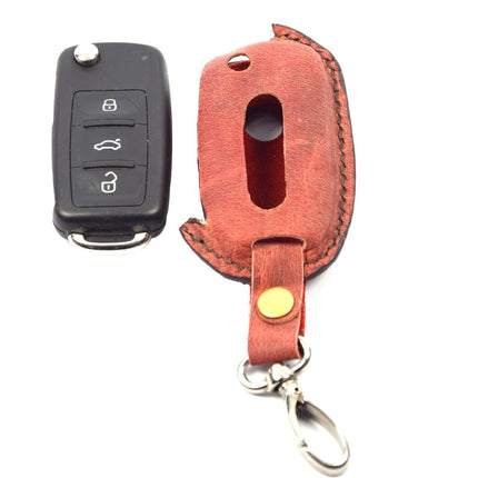 Handgemaakt Volkswagen Sleutel Cover | Lederen sleutelhoesje | beschermhoesje | autosleutel