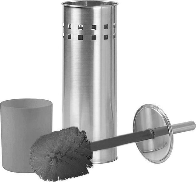 Toiletborstelhouder van Roestvrij Staal Premium 1x RVS Toiletborstel met Houder Set