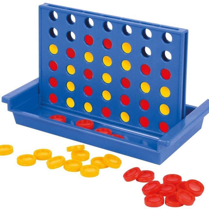 Vier op 'n Rij - Actiespel - 4 op een rij - Reiseditie - Kinderspel 4 op een rij 20 cm x 14.2cm x 5cm - 6 + kinderen LET OP REIS EDITIE - KLEINE FORMAAT