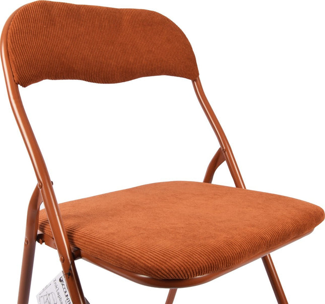 Premium Klapstoel Zithoogte 43 cm - Velvet Klapstoel Kopen - Partystoel Camel