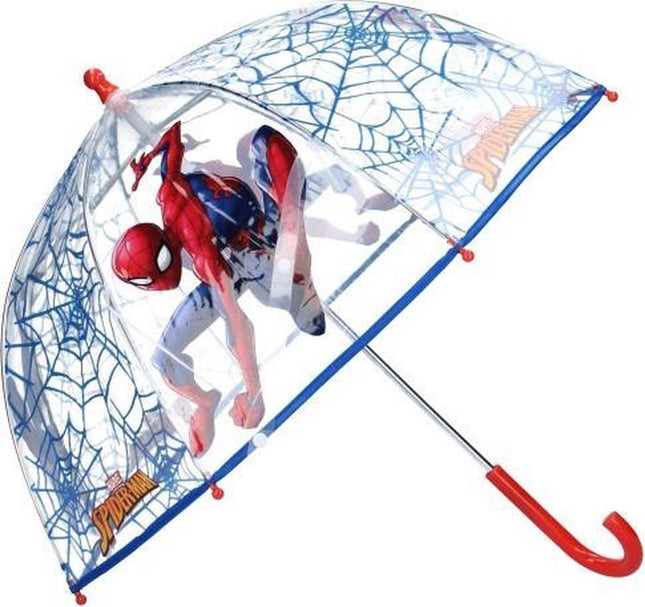 Kinderparaplu's - Spiderman Kinderparaplu - Disney Spiderman Kinderparaplu - Paraplu - Paraplu kopen - Paraplu kind - Paraplumerk - automatische paraplu - Kinder paraplu - Paraplu - Disney - transparant - Spiderman