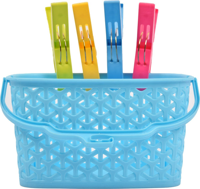 Wasknijpermandje voor knijpers - Mandje voor je knijpers afmeting 22x13x12.5 Blauw