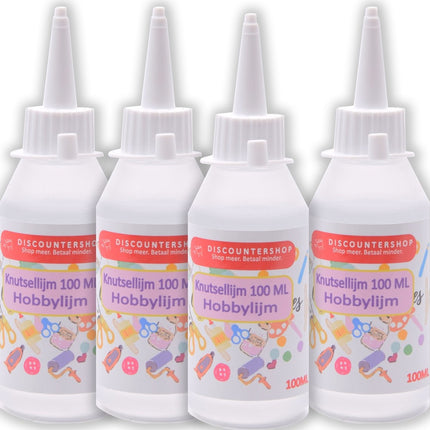 Knutsellijm 400ml 4 stuks - Knutsellijm - Lijm - All purpose glue - Glue - Kinderlijm - Knutselen - Goedkope knutsellijm