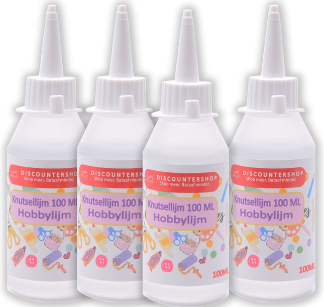 Knutsellijm 400ml 4 stuks - Knutsellijm - Lijm - All purpose glue - Glue - Kinderlijm - Knutselen - Goedkope knutsellijm