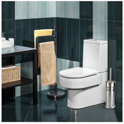 Toiletborstelhouder van Roestvrij Staal Premium 1x RVS Toiletborstel met Houder Set