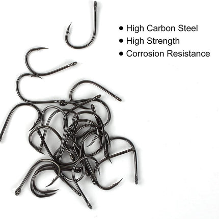 Vishaken - met Oog - 100 stuks - 10 Maten - Hengelsport Accessoires