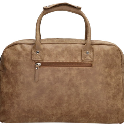 Handtas: Dames Kunstleer cognac - camel - Laptoptas Omhang Hand & Schoudertas Western Bag | Laptoptas 15.6 inch - Hand & Schoudertas Western Bag voor School, Werk & Universiteit | Schoudertas Dames