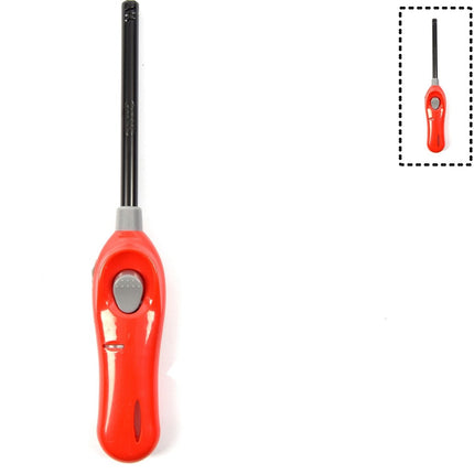 Pakket van 2x stuks BBQ aanstekers navulbaar| A Kwaliteit |Kinderbescherming/Kinderslot Rood/Wit 26 cm