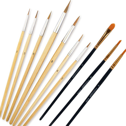 9 -delige penselenset - Verfborstelsets 9 stuks - Penselen - Verven met penselen Brush set