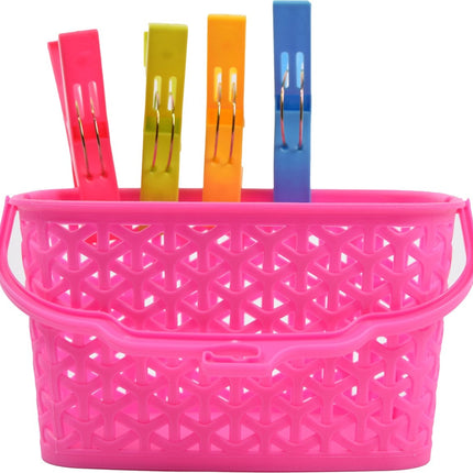 Wasknijpermandje voor knijpers - Mandje voor je knijpers afmeting 22x13x12.5 Roze