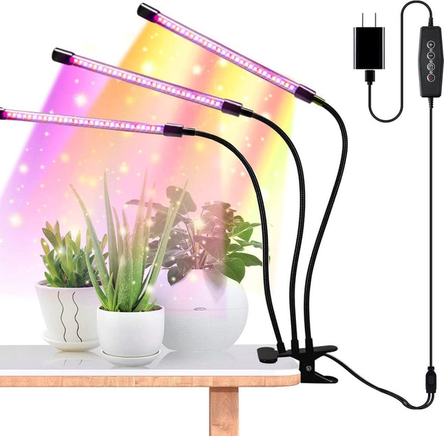 Kweeklampen voor Planten met USB oplader/adapter 3.0 - Groeilamp - LED Full Spectrum - 40 Watt - Automatische Timer 3-9-12 uur - 3 stuks LED