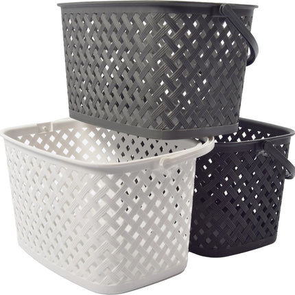 Discountershop® Wasknijpermandje Grijs 22 x 12,9 x 15 cm